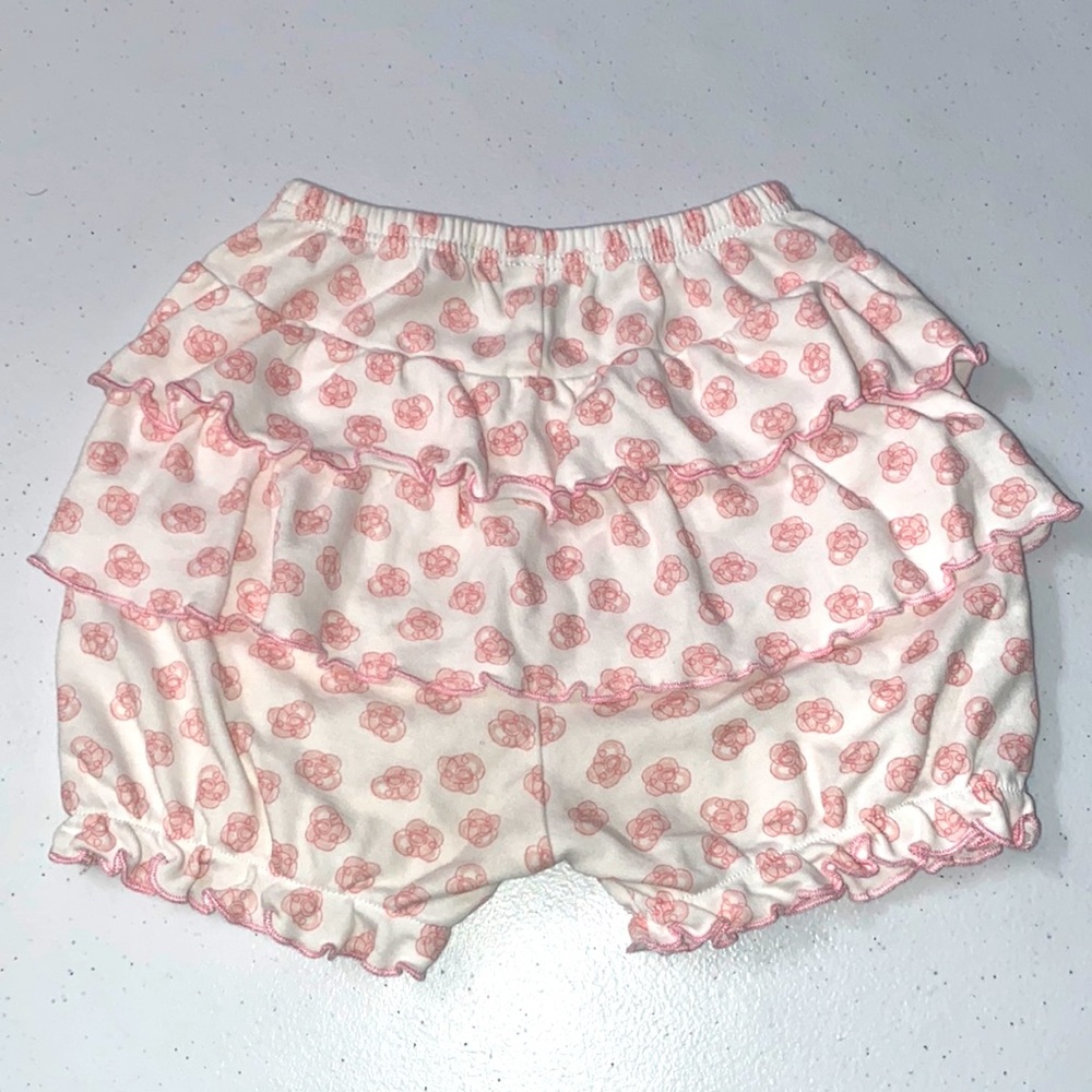 Kissy Kissy Baby Girl Floral Ruffle Bloomers Bottoms 100% Pima Size 12-18 Months